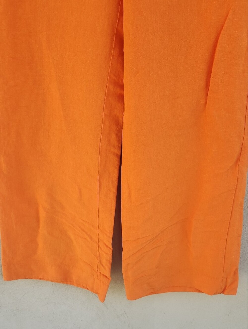 Banana Republic Linen Wide-Leg Trousers in Bright Orange - Picture 4 of 8